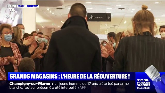 Les premiers clients retrouvent les grands magasins sous les applaudissements
