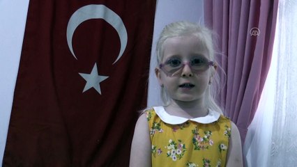 IĞDIR - 4 yaşındaki Hira, Atatürk'ün Gençliğe Hitabesi'ni ezbere okuyarak 19 Mayıs'ı kutladı
