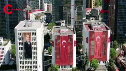 KIRMIZI BEYAZA BÜRÜNEN MASLAK HAVADAN GÖRÜNTÜLENDİ