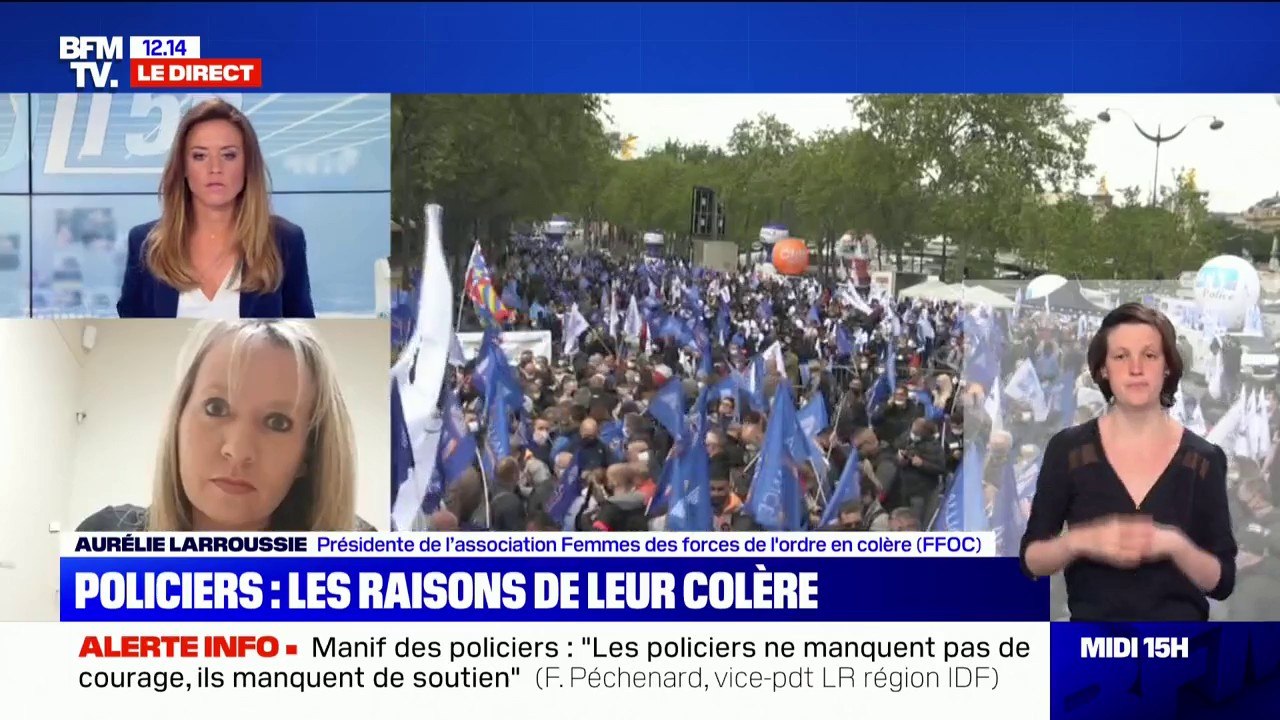 "On espère une forte mobilisation des citoyens": la présidente de l'association Femmes des forces de l'ordre en colère s'exprime avant le rassemblement des policiers à Paris