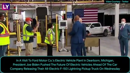 US President Joe Biden Test Drives Ford Electric Truck, Ignores Question On Israel-Palestine