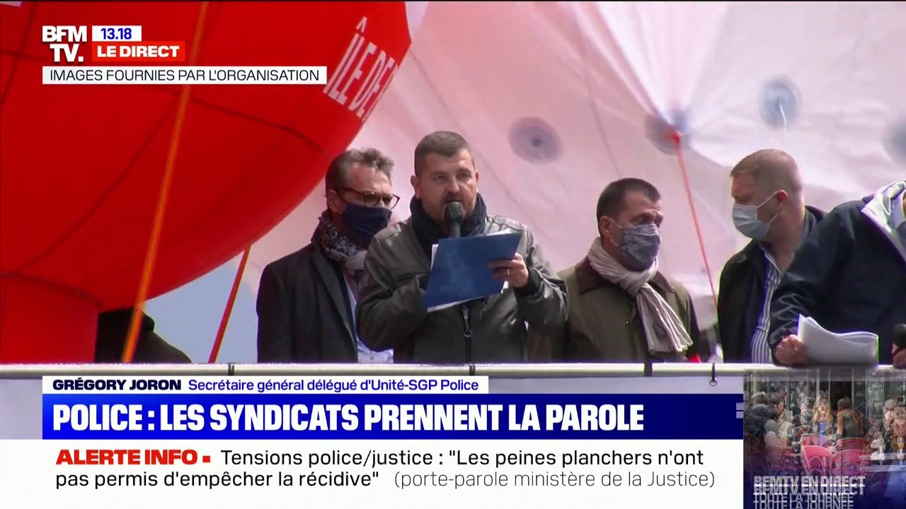 Rassemblement des policiers à Paris: pour Grégory Joron (unité SGP Police), il est "hors de question ici de faire le mauvais procès de la justice"