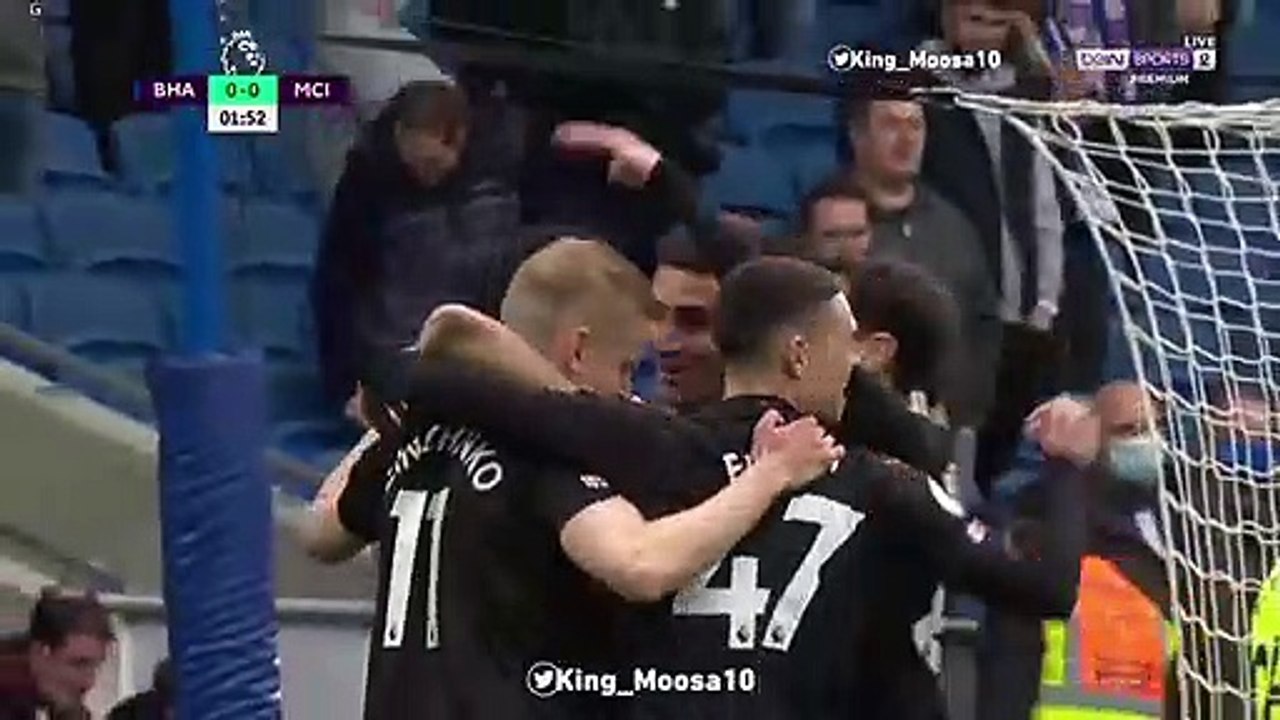 برايتون 3 × 2 مانشستر سيتي | اهداف اللقاااء ⚽ "