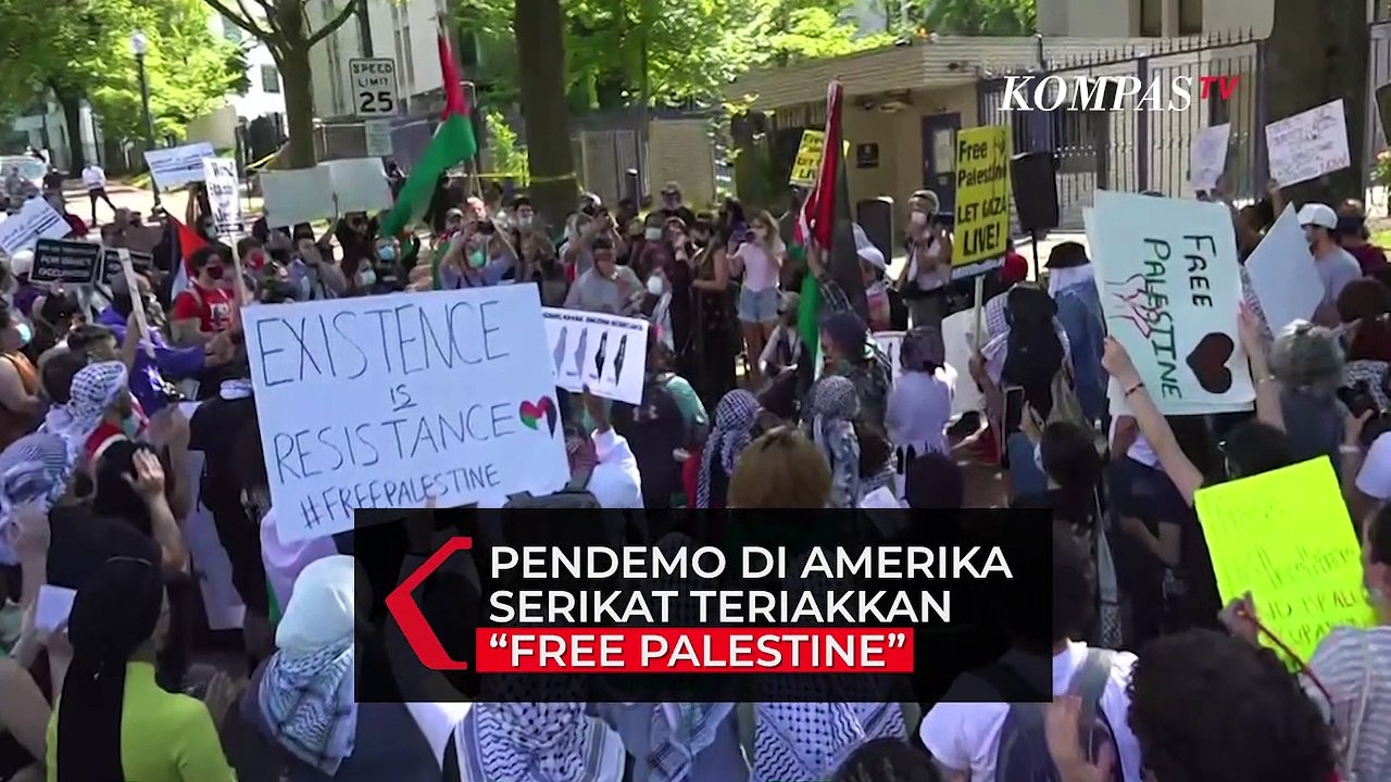 Datangi Kedubes Israel, Pendemo di Amerika Serikat Teriakkan Free Palestine