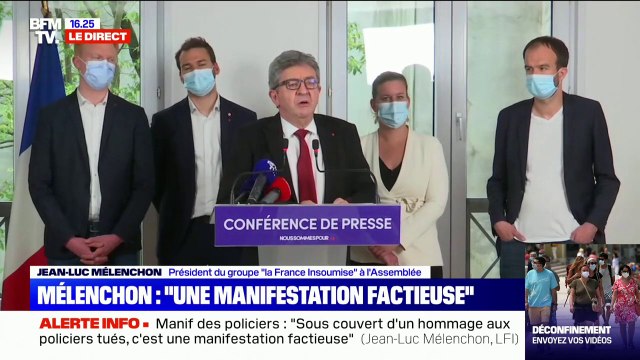 Jean-Luc Mélenchon (LFI): Les syndicats et les organisations policières n'ont pas à faire la loi.