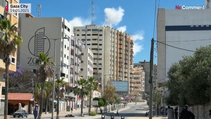 شاهد: قصف إسرائيلي على مبنى سكني في غزة