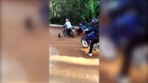 Vídeo mostra motociclistas apostando 'racha' no Santa Felicidade momentos antes de acidente