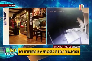 Los Olivos: delincuentes usan a menores de edad para evitar ir a la cárcel