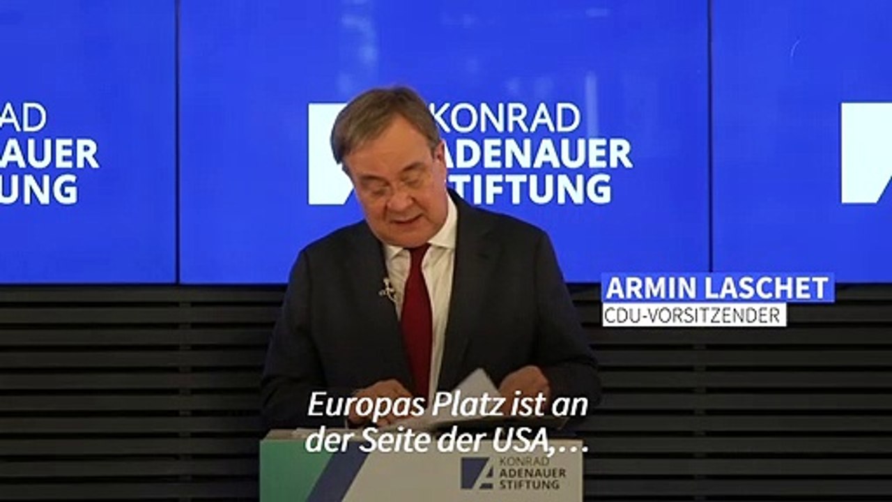 Laschet will transatlantisches Verhältnis 'wiederbeleben'