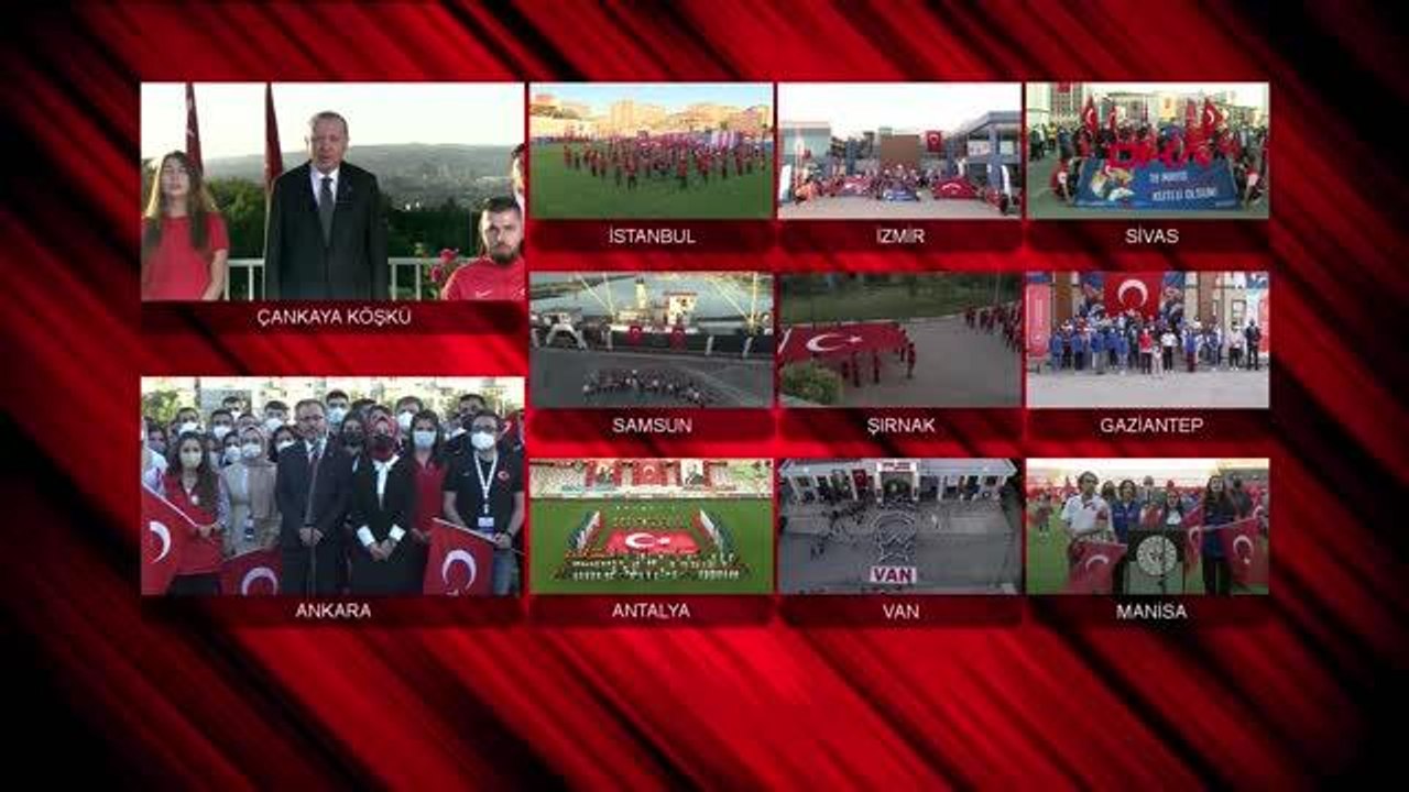 ANKARA CUMHURBASKANI ERDOGAN, TUM YURTTA OKUNAN ISTIKLAL MARSI'NA ESLIK ETTI