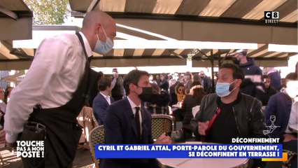 Cyril Hanouna et Gabriel Attal se déconfinent en terrasse !
