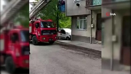 Son dakika haberi... Yavru kargalar ile kediyi itfaiye ekipleri kurtardı