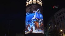 19 Mayıs Atatürk’ü Anma, Gençlik ve Spor Bayramı, Galata Kulesi’ne yansıtılan slayt ile kutlandı