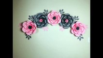 Room Decor Ideas Nursery Paper Flowers || Diy Paper Flower Wall Decoration Ideas