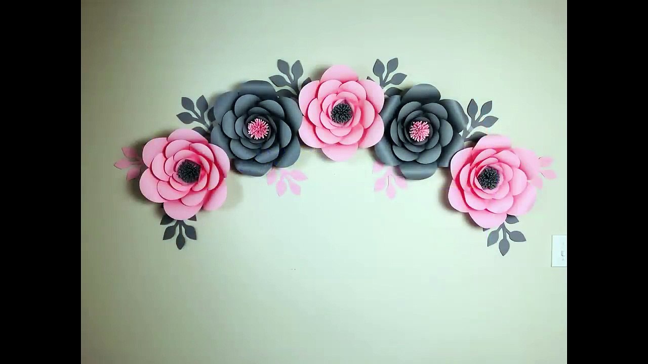 Room Decor Ideas Nursery Paper Flowers || Diy Paper Flower Wall Decoration Ideas