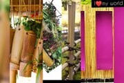 Diy Fence Garden Ideas From Bamboo || Creative Hanging Planter Ideas || Bamboo Decoration Ideas