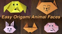 Easy Origami Animal Faces - Easy Paper Art And Crafts For Kids - Easy Origami For Kids