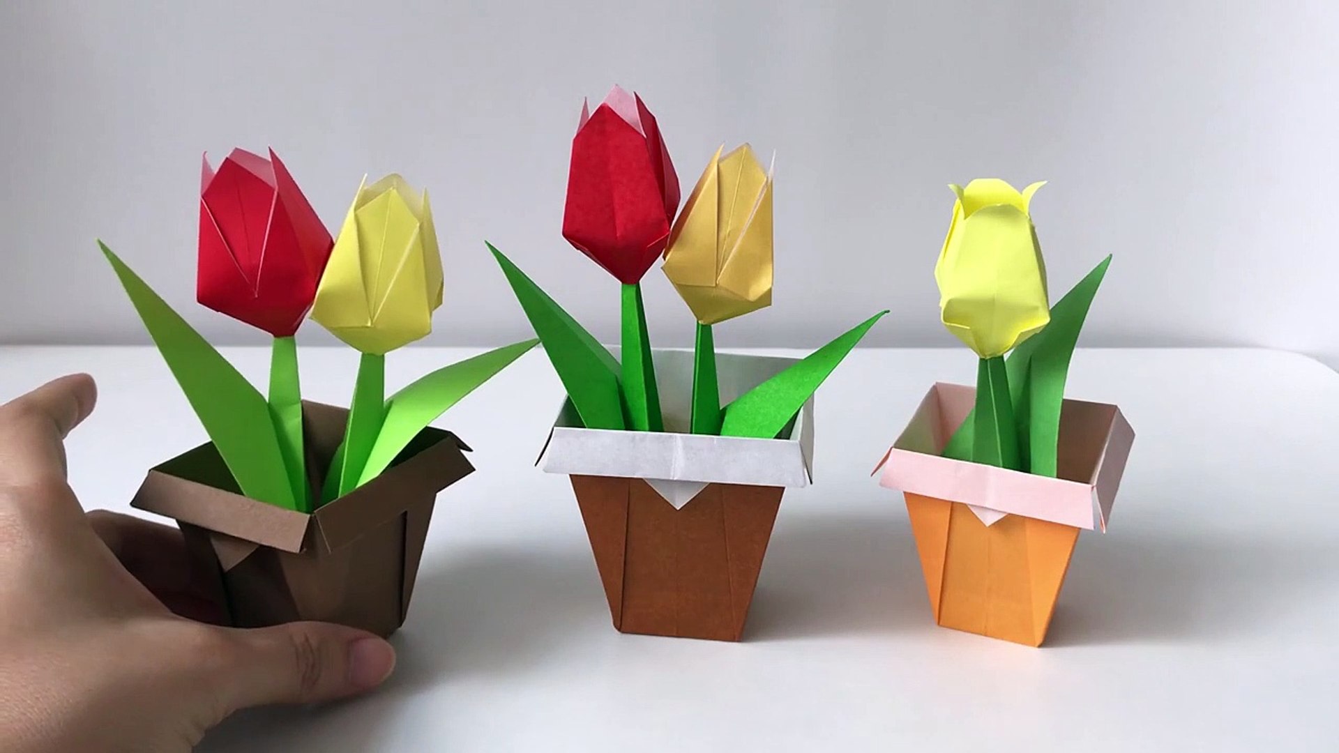 Origami Flower Pot - Simple And Easy (Keiji Kitamura), image size:1920x1080
