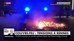 Rennes - La première soirée de déconfinement dégénère : Des centaines de jeunes refusent de rentrer à 21h, la police attaquée avec des projectiles et un feu allumé en pleine ville