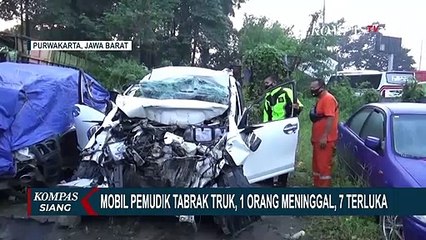Kendaraan Pemudik Tabrak Trok Tronton di Tol Purbaleunyi, Satu Orang Tewas!