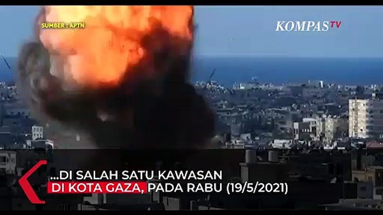 Ledakan Besar Guncang Gaza Imbas Serangan Rudal Israel
