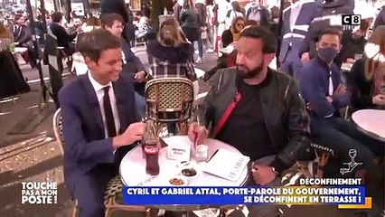 Cyril Hanouna prend un verre avec le porte-parole du gouvernement Gabriel Attal et décide de payer l'addition de toute la terrasse !