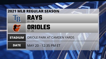 Rays @ Orioles Game Preview for MAY 20 - 12:35 PM ET