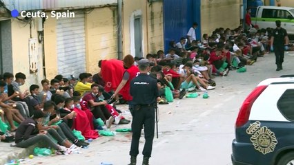 Young migrants tested for Covid in Spain's Ceuta