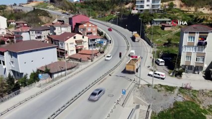 Hafriyat kamyonu terörü kamerada