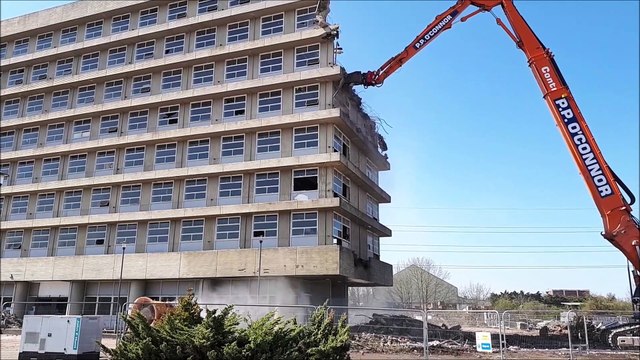 corby steel works office block demolished