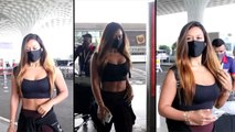 Krishna Shroff Looks Hot In Black Outfit At Mumbai Airport