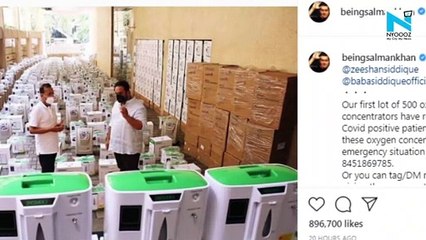Salman Khan procures 500 oxygen concentrators for COVID patients