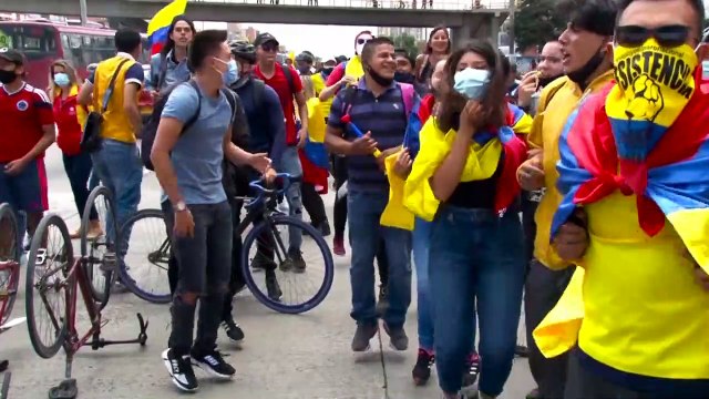 Colombians protest against co-hosting Copa America in the country