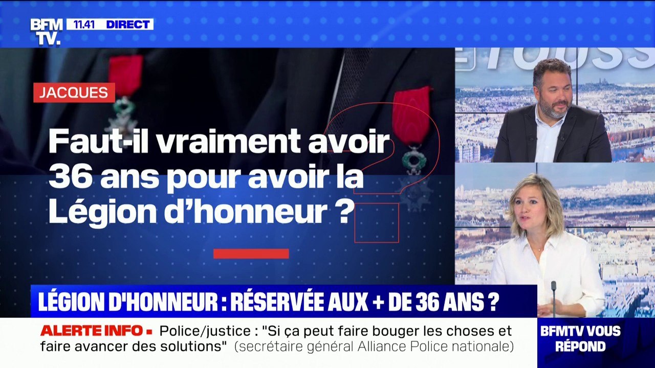 Faut-il avoir plus de 36 ans pour avoir la Légion d'honneur ? BFMTV répond à vos questions