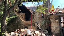 Crolla casa a Greve in Chianti (Firenze) - Sorvolo sulla zona dell'esplosione