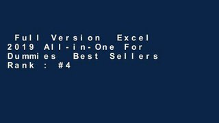 Full Version  Excel 2019 All-in-One For Dummies  Best Sellers Rank : #4