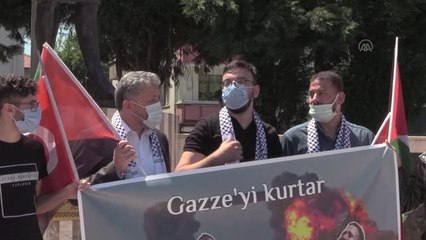 Yabancı uyruklu öğrenciler, İsrail'in Filistinlilere yönelik saldırılarını protesto etti