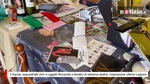 L'Aquila, sequestrate armi e oggetti filonazisti a fanatici di estrema destra: operazione di polizia