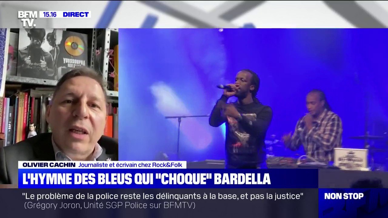 Hymne des Bleus par Youssoupha: pour Olivier Cachin, "tout le monde devrait être derrière l'équipe de France, derrière Youssoupha et derrière ce morceau"