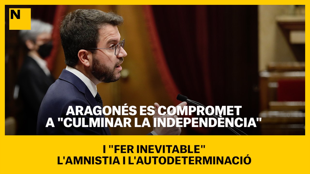 Aragonès es compromet a "culminar la independència" i "fer inevitable" l'amnistia i l'autodeterminació