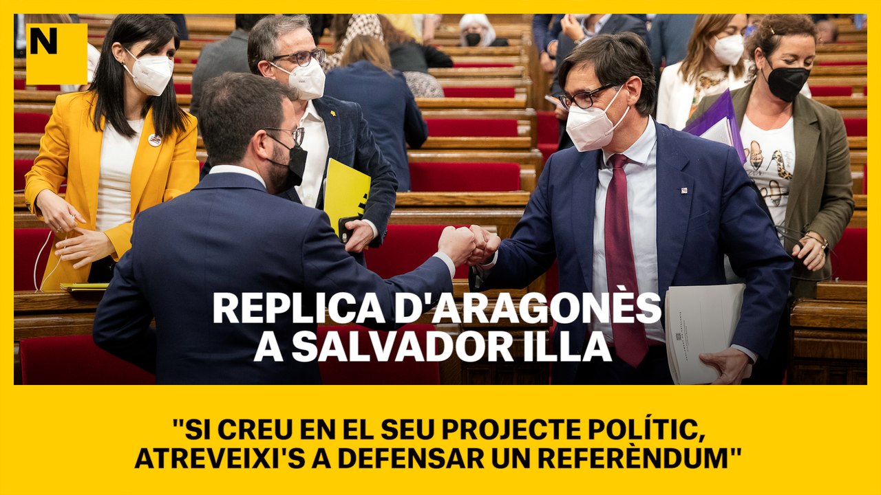 Replica d'Aragonès, a Illa: "Si creu en el seu projecte polític, atreveixi's a defensar un referèndum"