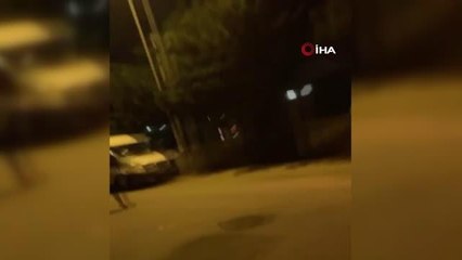 Polis kavgaya karışanları havaya ateş açarak ayırdı...O anlar kamerada