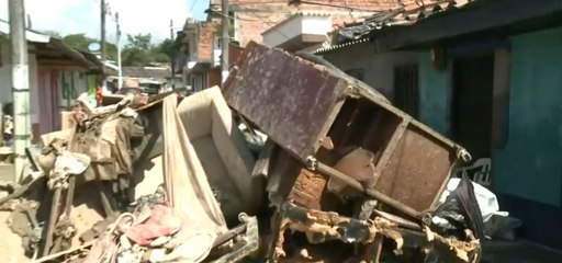 El drama que viven los damnificados por las lluvias en La Virginia.