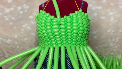 How a balloon artist weaves balloons into custom dresses