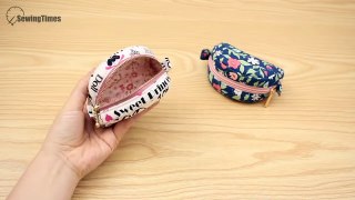 Diy Cute Coin Purse | Sewing Gift Ideas | Round Zipper Pouch Sewing Pattern & Tutorial [Sewingtimes]