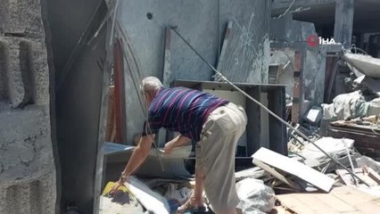 Gazze'de 16 kişilik aile evsiz kaldı