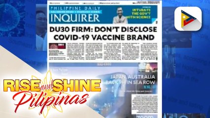 Pangulong Duterte, inatasan ang LGUs na huwag ianunsyo ang brand ng ipamamahaging bakuna
