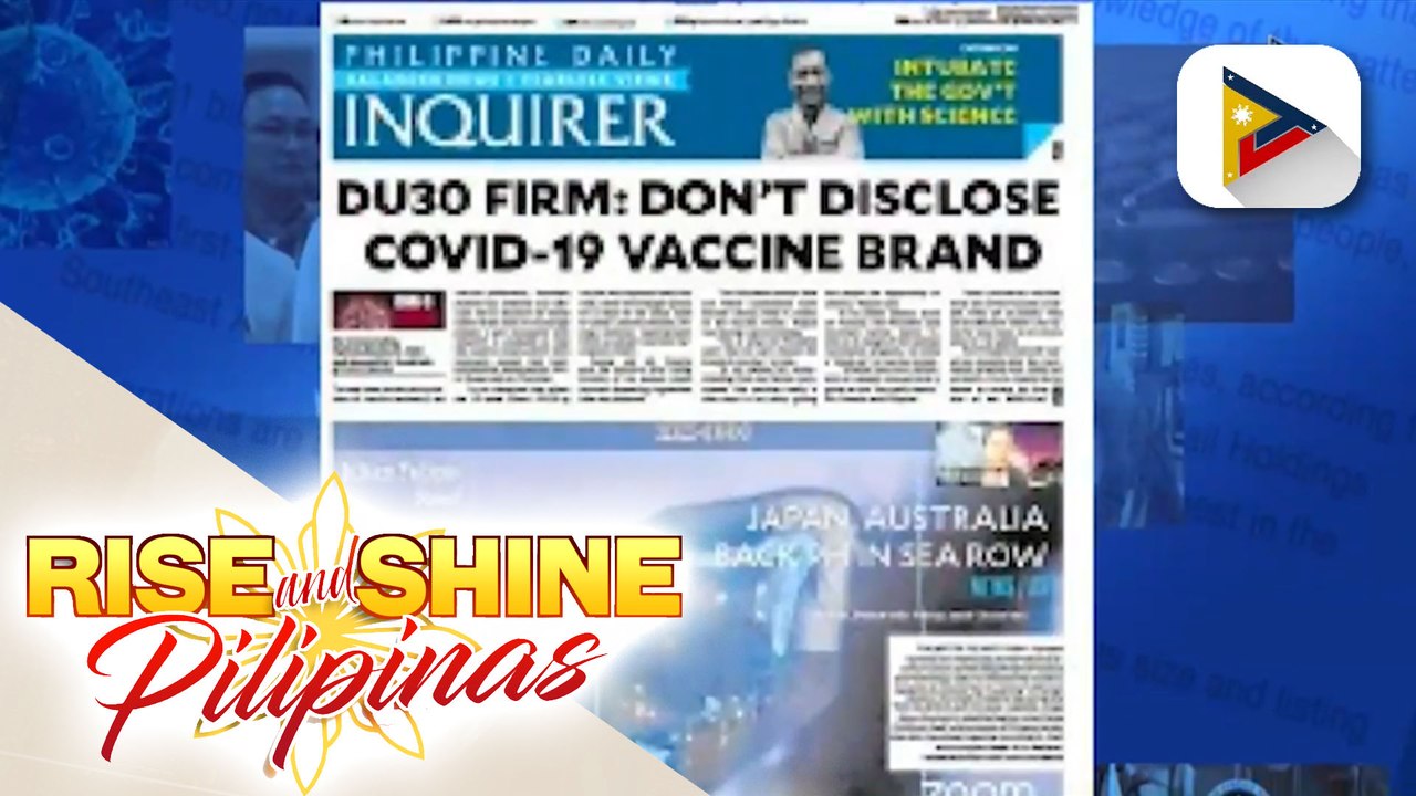 Pangulong Duterte, inatasan ang LGUs na huwag ianunsyo ang brand ng ipamamahaging bakuna