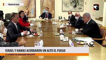 Israel y hamas acordaron un alto el fuego