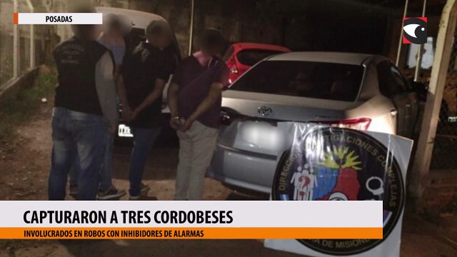 Capturaron a tres cordobeses en Posadas involucrados en robos con inhibidores de alarmas